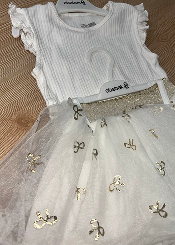 Kız Çocuk Beyaz Dantelli Nakışlı Elbise - Görsel 3