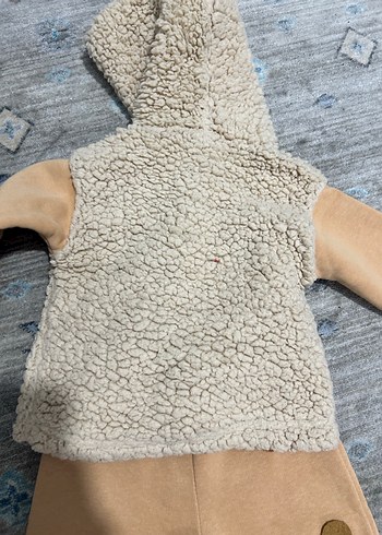 6 Ay Beden Bebek Kapüşonlu peluş Takım
