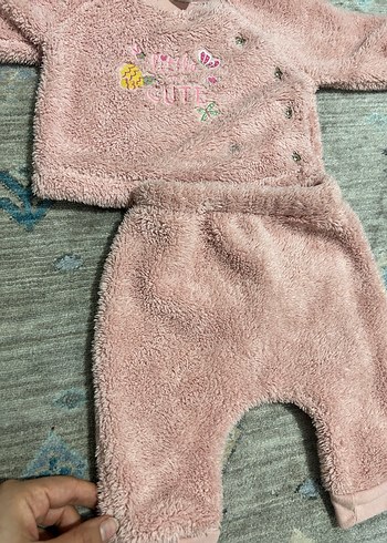 Pembe Nakışlı pelüş Bebek Takımı - Görsel 3