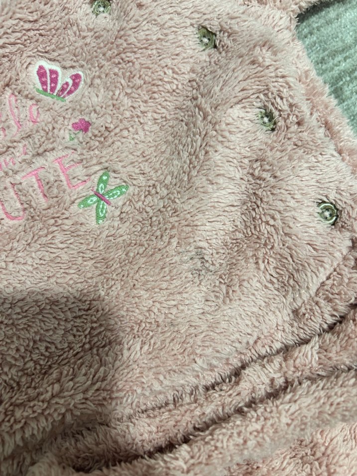 Pembe Nakışlı pelüş Bebek Takımı - Görsel 4