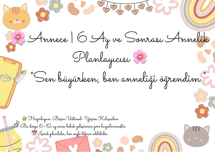 Annece| Anne-bebek planlayıcısı (6-12 ay)
