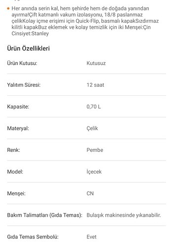 Stanley Pembe Termos - Görsel 4