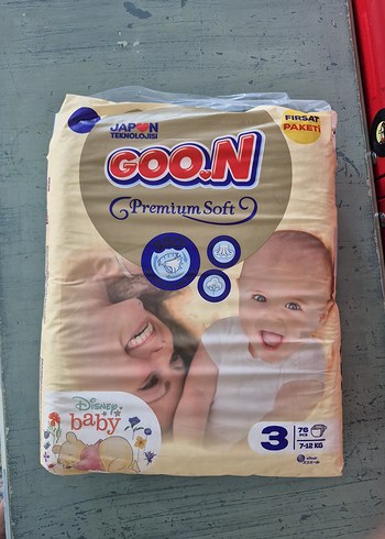 Goo.N Premium Soft Bebek Bezi No:3 7-12 kg 76'lı