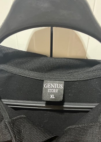 Erkek Siyah Keten Polo Tişört - Görsel 2