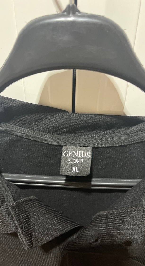 Erkek Siyah Keten Polo Tişört - Görsel 2