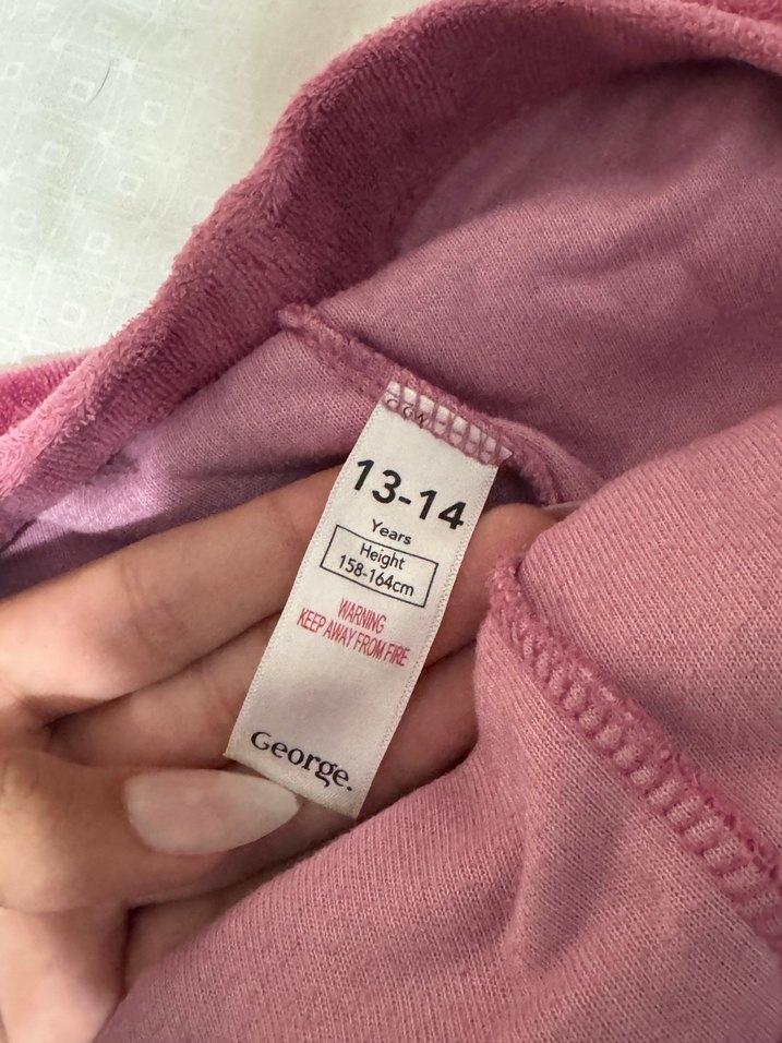 Koyu Pembe Bağlama Desenli Uzun Kollu Kadın Pijama - Görsel 4