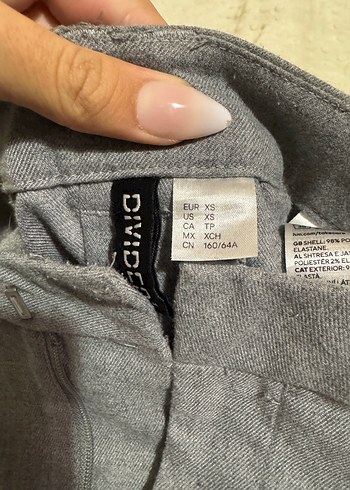 Gri Pilili Mini Etek - Görsel 3