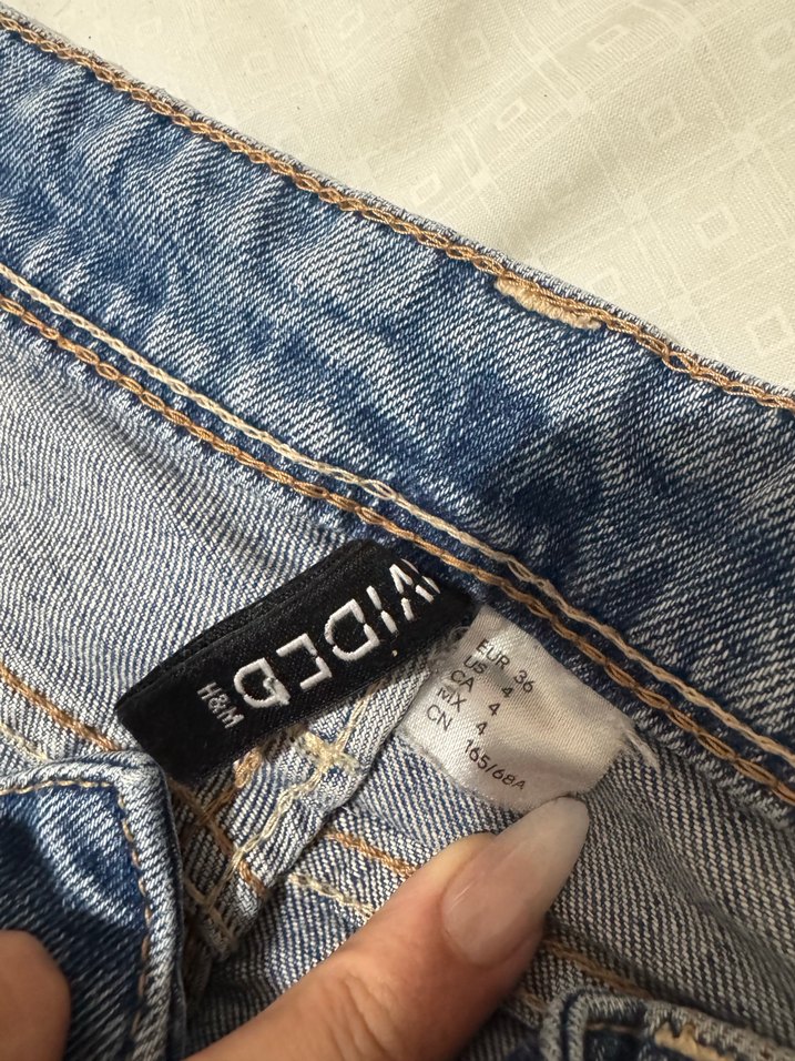 H&M mavi düşük bek ispanyol paça kot - Görsel 5