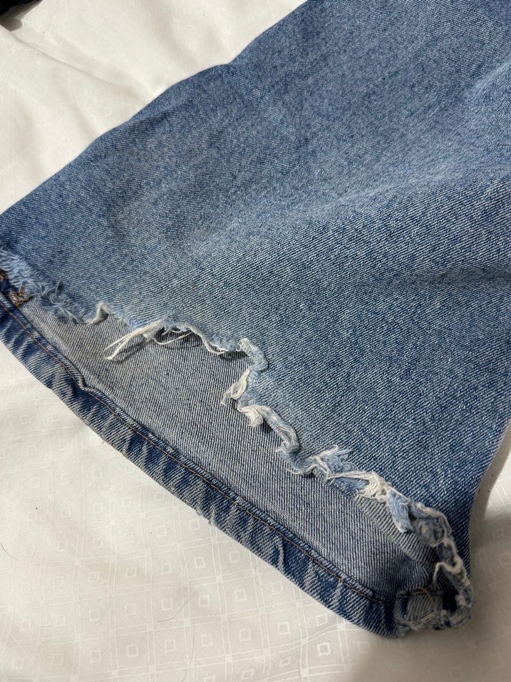 H&M mavi düşük bek ispanyol paça kot - Görsel 3