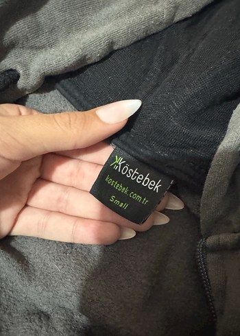 Fermuarlı Gri Kapüşonlu Punk Ceket - Görsel 4