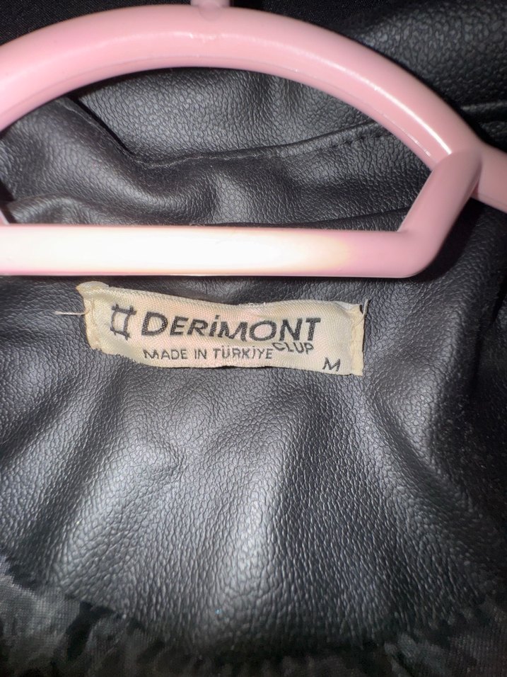 Kadın Siyah Deri Biker Ceket - Görsel 2