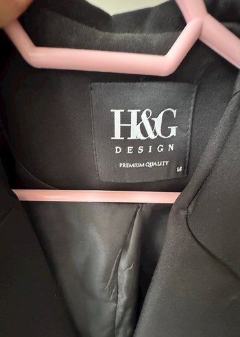 m Beden Siyah Kadın Düğmeli Midi Blazer Ceket