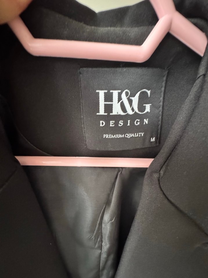 Siyah Kadın Düğmeli Midi Blazer Ceket - Görsel 2