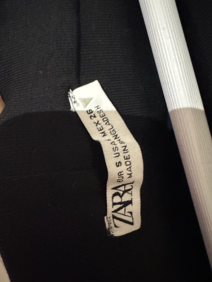 Siyah Mini Keten Kadın Crop Üst - Görsel 5