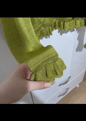 Diğer Kadın Haki Mini Triko Hırka
