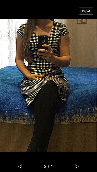 Kareli elbise