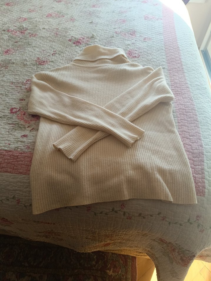 Bej Kadın Boğazlı Triko Kazak - Görsel 2