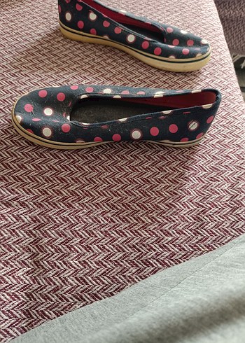 Renkli Puantiyeli Dolgu Topuklu Kadın Babet - Görsel 4