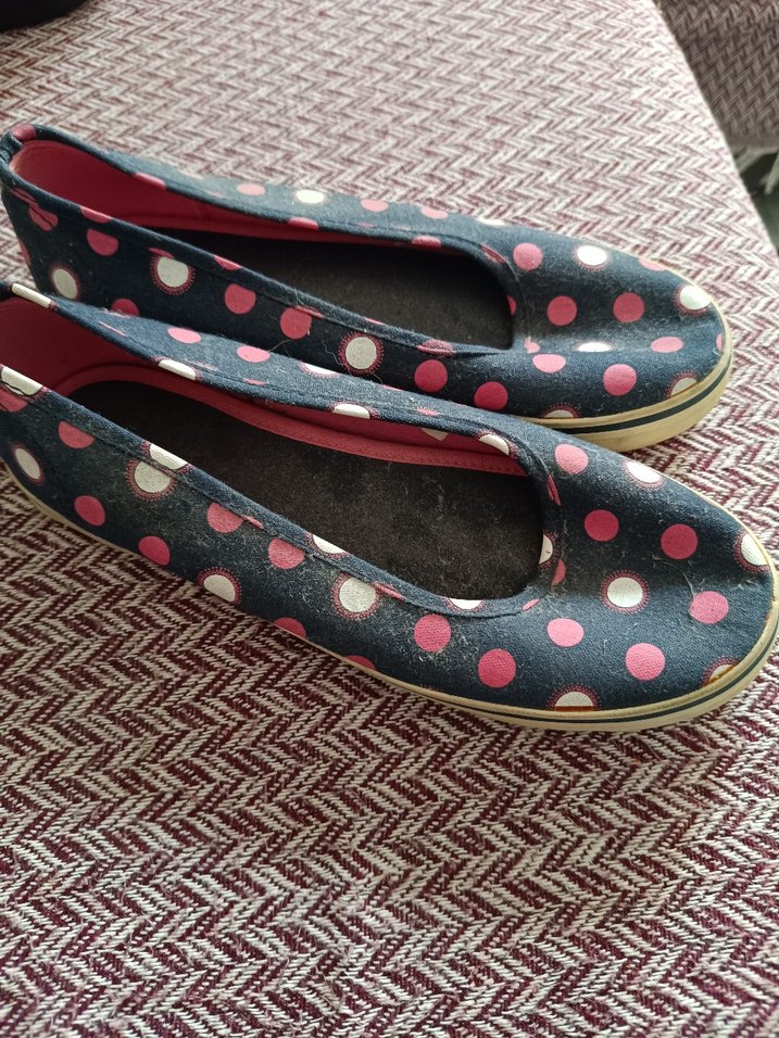 Renkli Puantiyeli Dolgu Topuklu Kadın Babet - Görsel 5