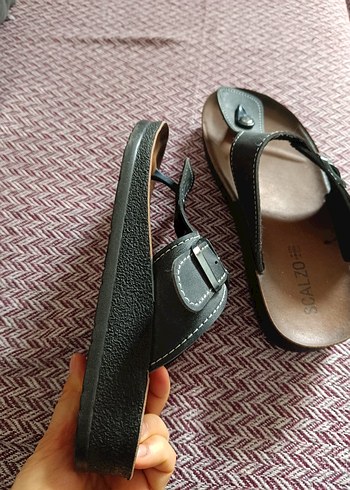 Kahverengi Kadın Dolgu Topuklu Terlik - Görsel 2