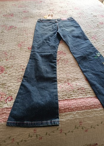 Nakışlı Bohem kot pantolon - Görsel 2