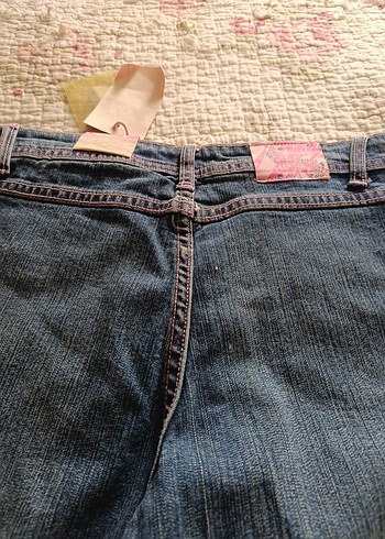 Nakışlı Bohem kot pantolon - Görsel 3