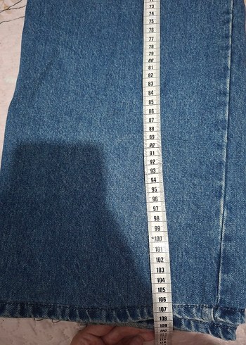 40 Beden mavi Renk Kadın Gri Mavi Bol Kesim Denim Pantolon y2k