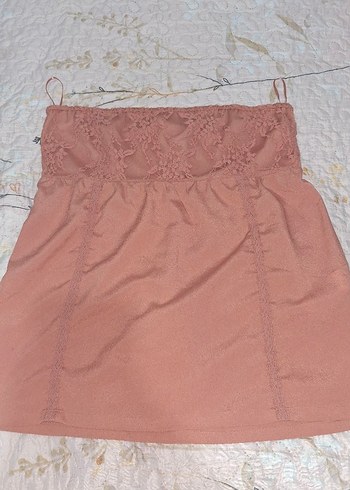 l Beden Dantel Detaylı Straplez bluz vintage dollette babydoll y2k