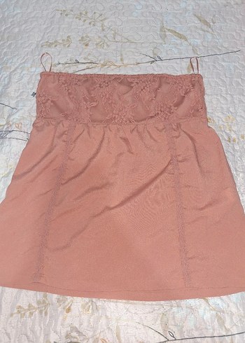 Stradivarius Dantel Detaylı Straplez bluz vintage dollette babydoll y2k