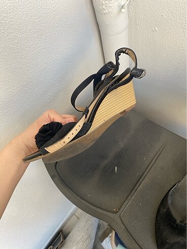 American Vintage Siyah az topuklu ayakkabı