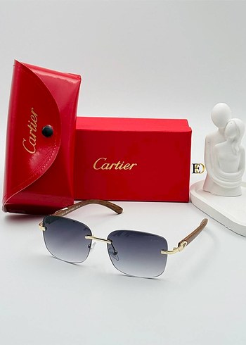 Beden mavi Renk Cartier Kadın Mavi Modern Klasik Güneş Gözlüğü