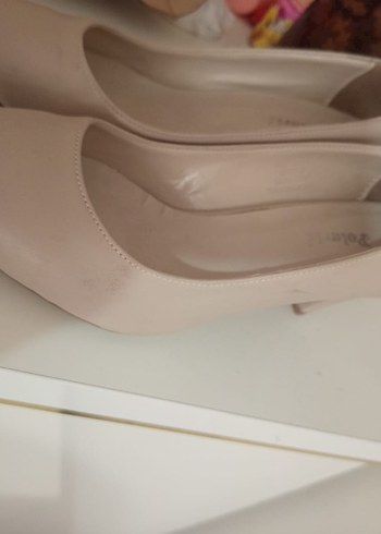 Bej Minimalist Stiletto Topuklu Kadın Ayakkabı