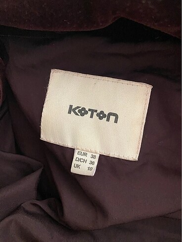 m Beden Koton süet şişme mont
