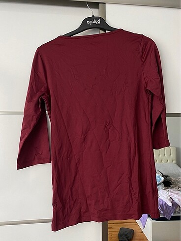m Beden bordo Renk Batik bluz, dalgıç kumaş