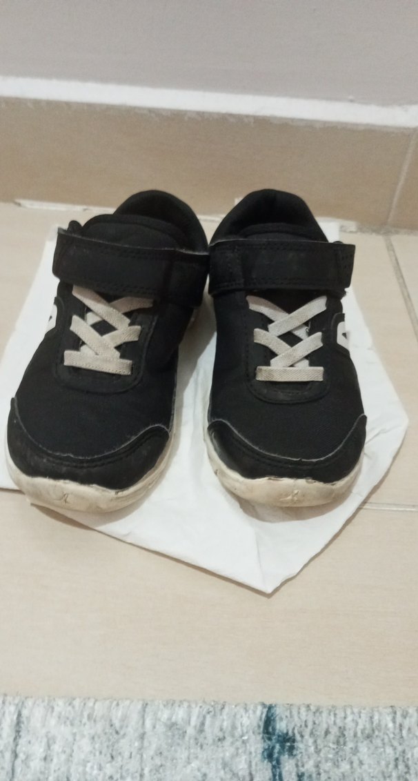 Erkek Çocuk Siyah Cırtlı Spor Ayakkabı - Görsel 3