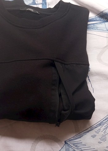 Siyah unisex Sweatshirt, Yuvarlak Yaka, Rahat Kesim.colins marka - Görsel 6