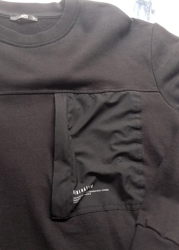 Siyah unisex Sweatshirt, Yuvarlak Yaka, Rahat Kesim.colins marka - Görsel 2