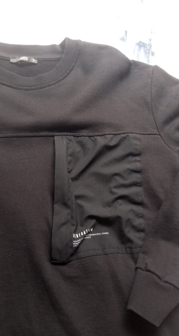 Siyah unisex Sweatshirt, Yuvarlak Yaka, Rahat Kesim.colins marka - Görsel 2