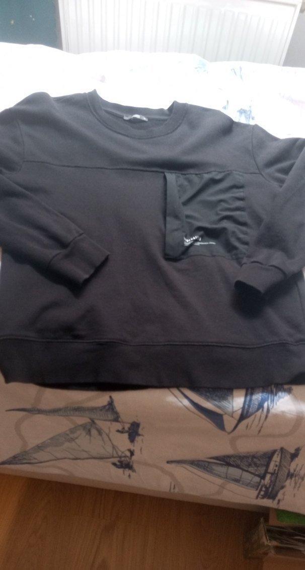 Siyah unisex Sweatshirt, Yuvarlak Yaka, Rahat Kesim.colins marka - Görsel 4