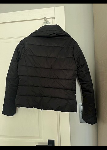 Siyah Şişme Kadın Ceket - Görsel 6