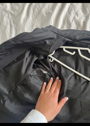 Siyah Şişme Kadın Ceket - Görsel 8