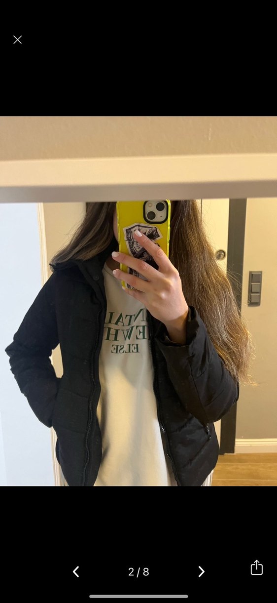 Siyah Şişme Kadın Ceket - Görsel 2