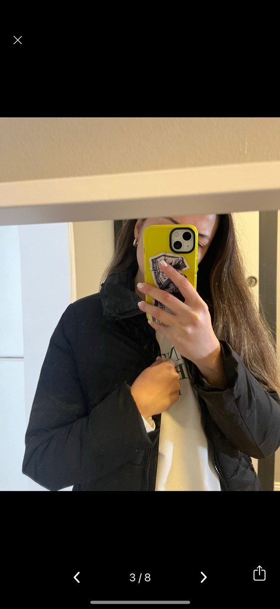 Siyah Şişme Kadın Ceket - Görsel 4