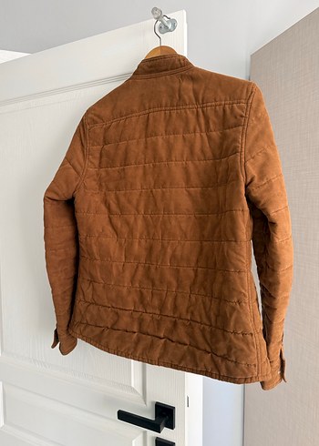 Düğmeli Kahverengi Süet Erkek Ceket - Görsel 5