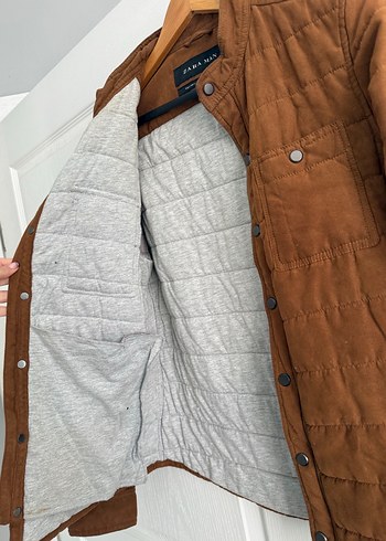 Düğmeli Kahverengi Süet Erkek Ceket - Görsel 4