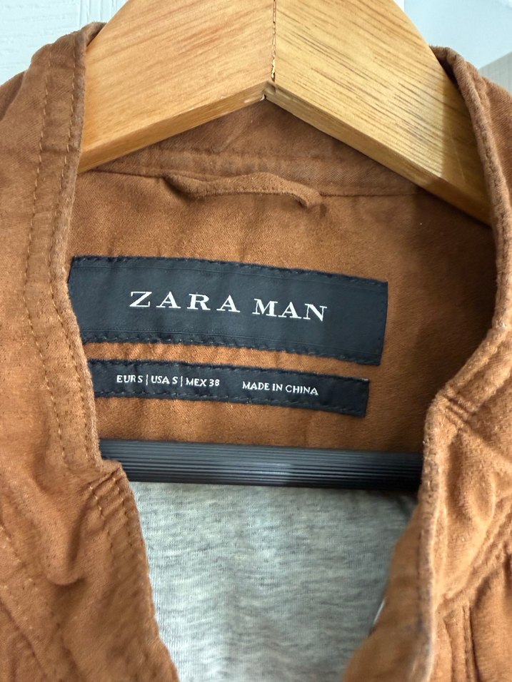 Düğmeli Kahverengi Süet Erkek Ceket - Görsel 2