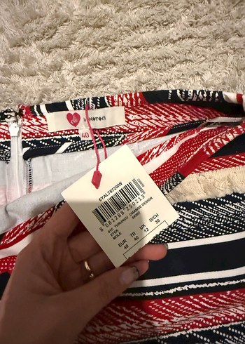 Bohem Çok Renkli Mini Etek - Görsel 2