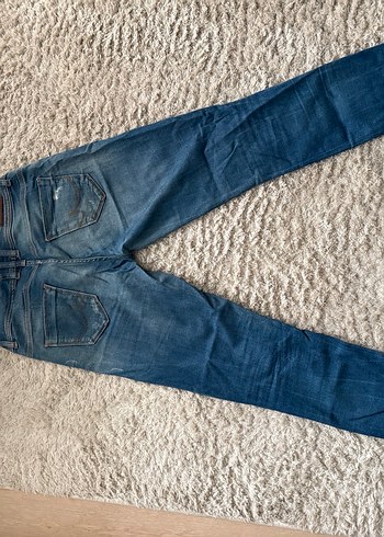 Düşük bel, Yırtık, Mavi Kadın orijinal marka Kot Pantolon - Görsel 7