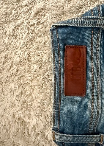 Düşük bel, Yırtık, Mavi Kadın orijinal marka Kot Pantolon - Görsel 4