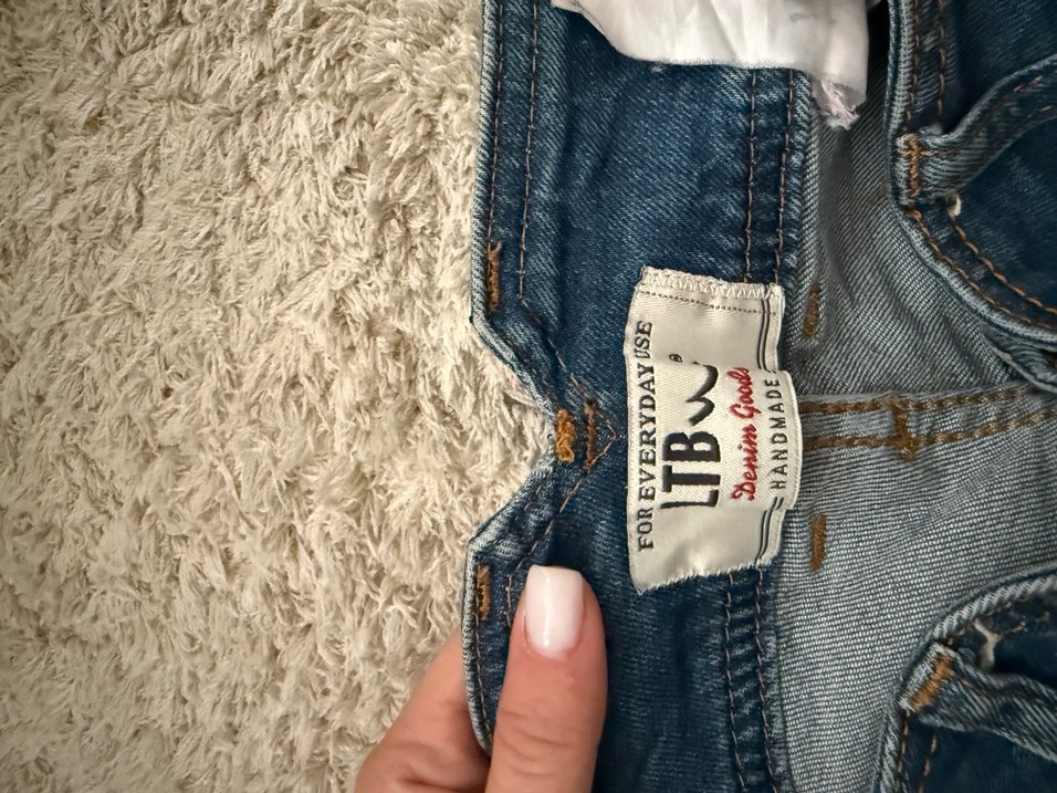 Düşük bel, Yırtık, Mavi Kadın orijinal marka Kot Pantolon - Görsel 3